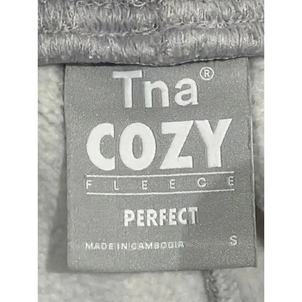 TNA Cozy Fleece Shorts Women Gray S HR Sweat Casual Lounge Streetwear Athleisure - Picture 3 of 5